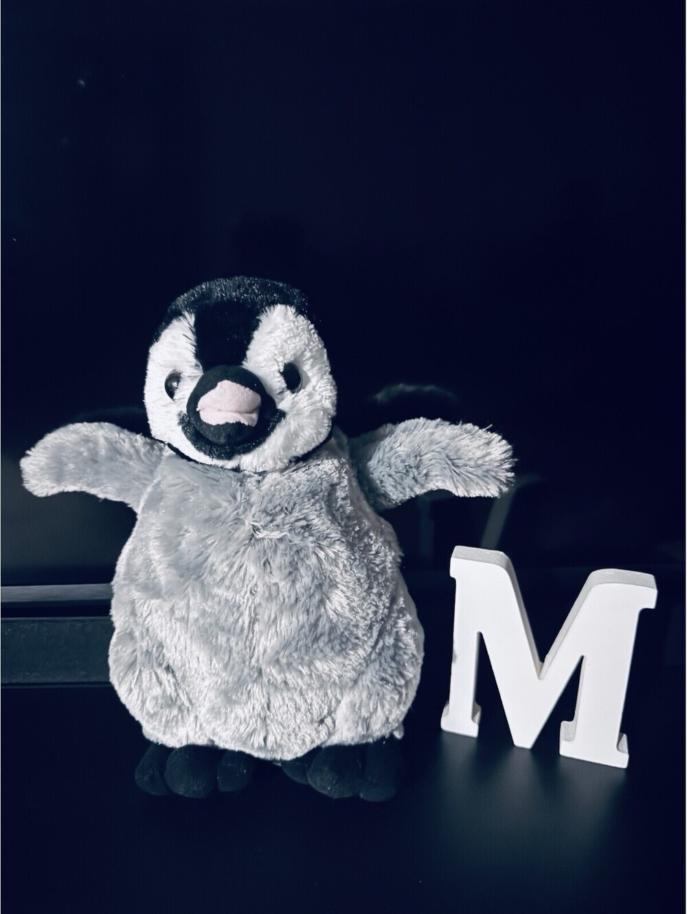 Wild Republic Penguin Plush Stuffed Animal Toy Gray & Black Bean Bag 12" Soft